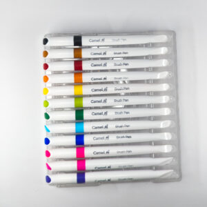Camel Brush Pens – 12 Vibrant Shades, Archival Ink