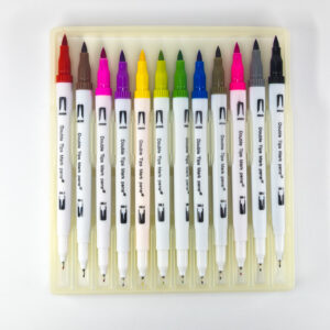 Dual Tip Alcohol-Based Marker Set – 12 Colors for Zentangle & Illustration